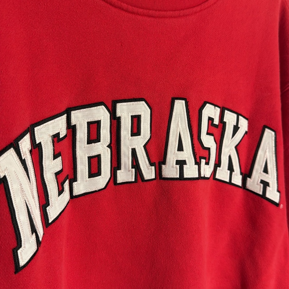 Majestic Red Nebraska Crewneck Sweater - Picture 2 of 3